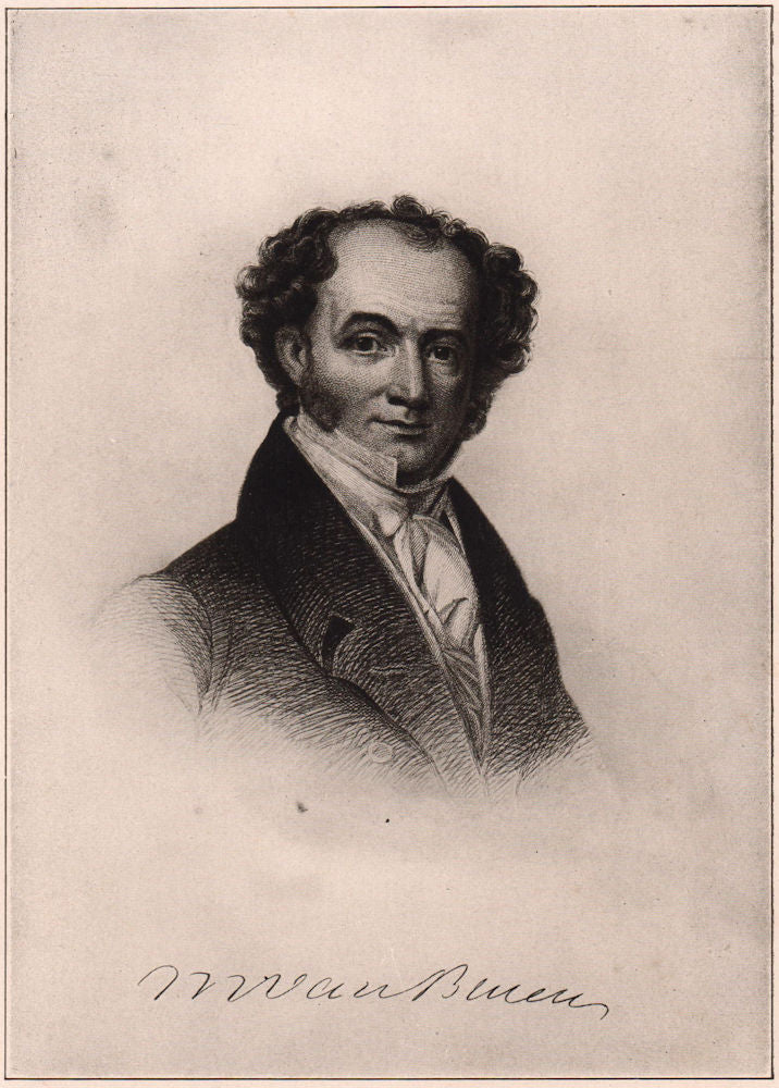 Martin Van Buren. US 1903 old antique vintage print picture